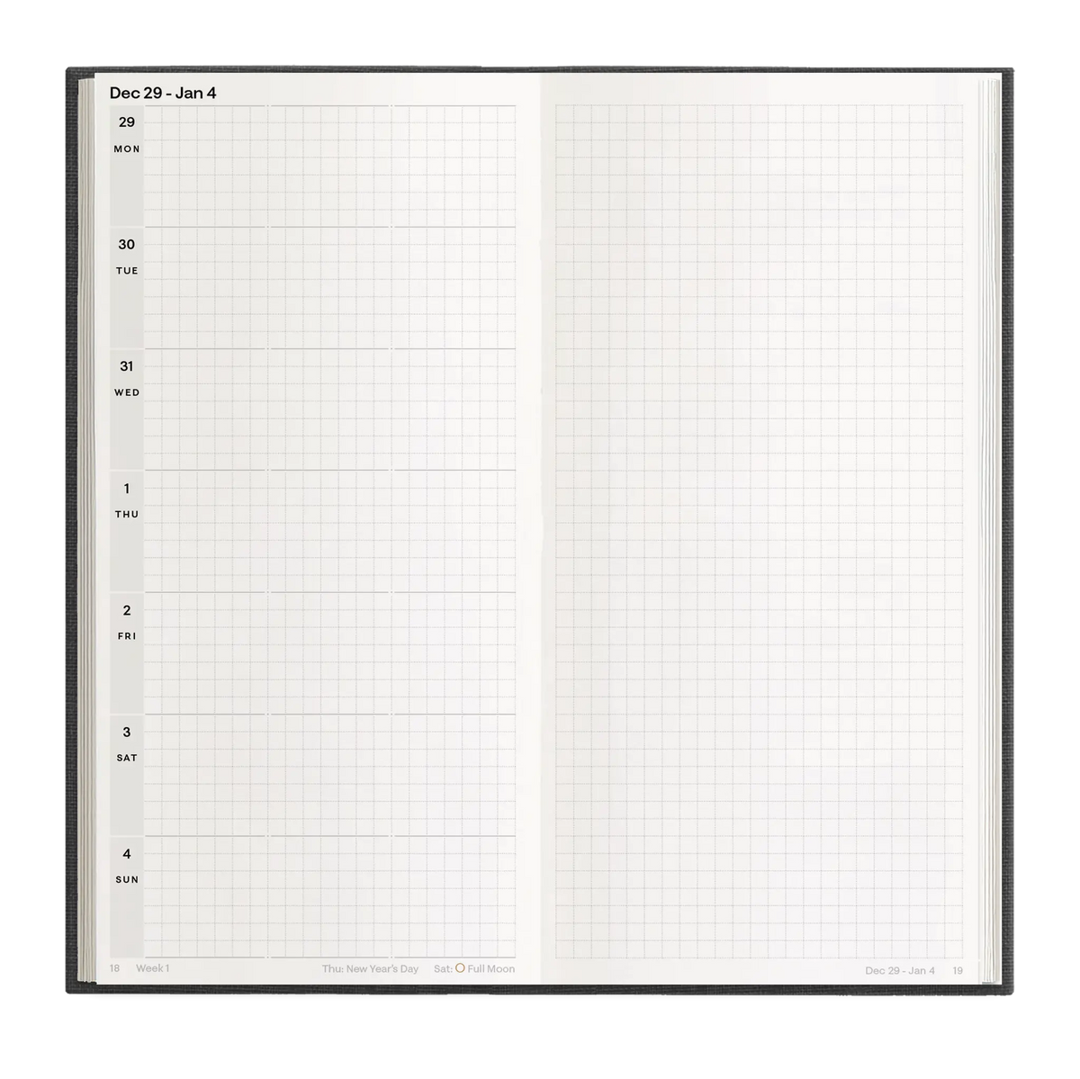 Hemlock & Oak dated planners in Charbon #color_charbon
