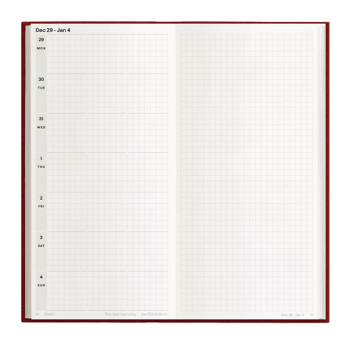 Hemlock & Oak dated planners in Scarlet Oak #color_scarlet oak