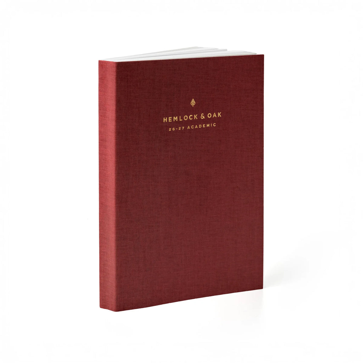 26-27 Academic Planner (Cloth Flex, A5, Archivist 70gsm) in Scarlet Oak #color_scarlet oak