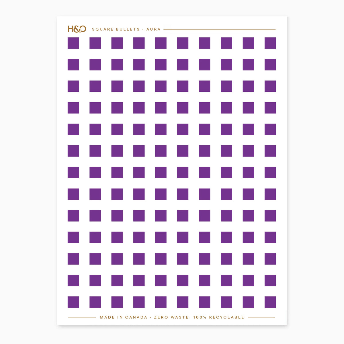 Square Bullets Stickers in Aura #color_aura