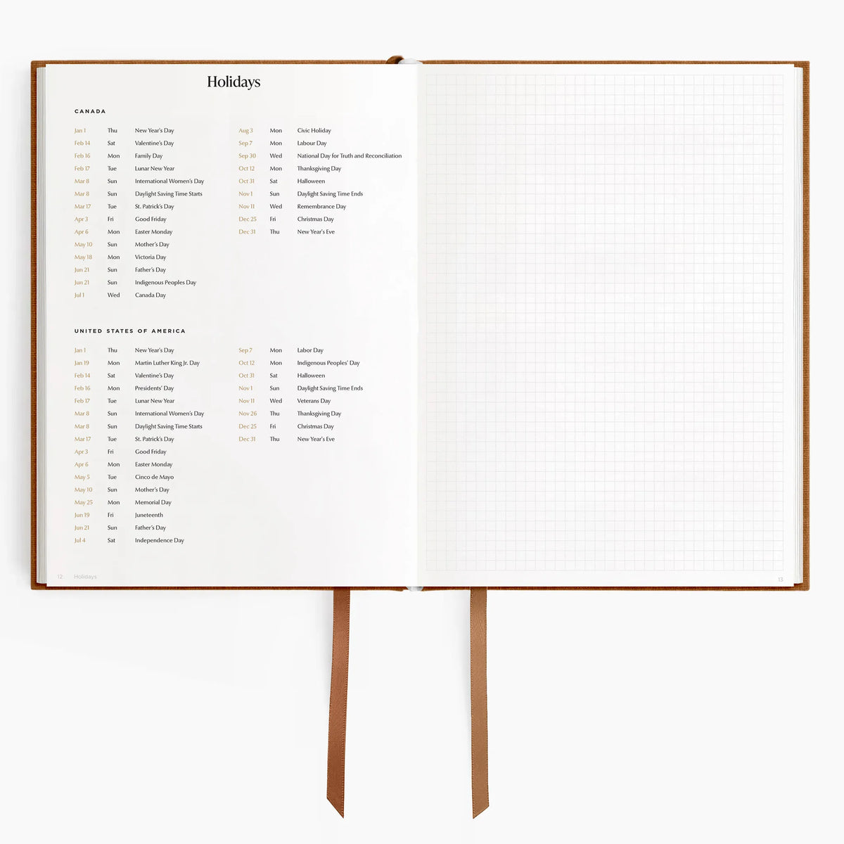 Hemlock & Oak dated planners in Autumnal #color_autumnal