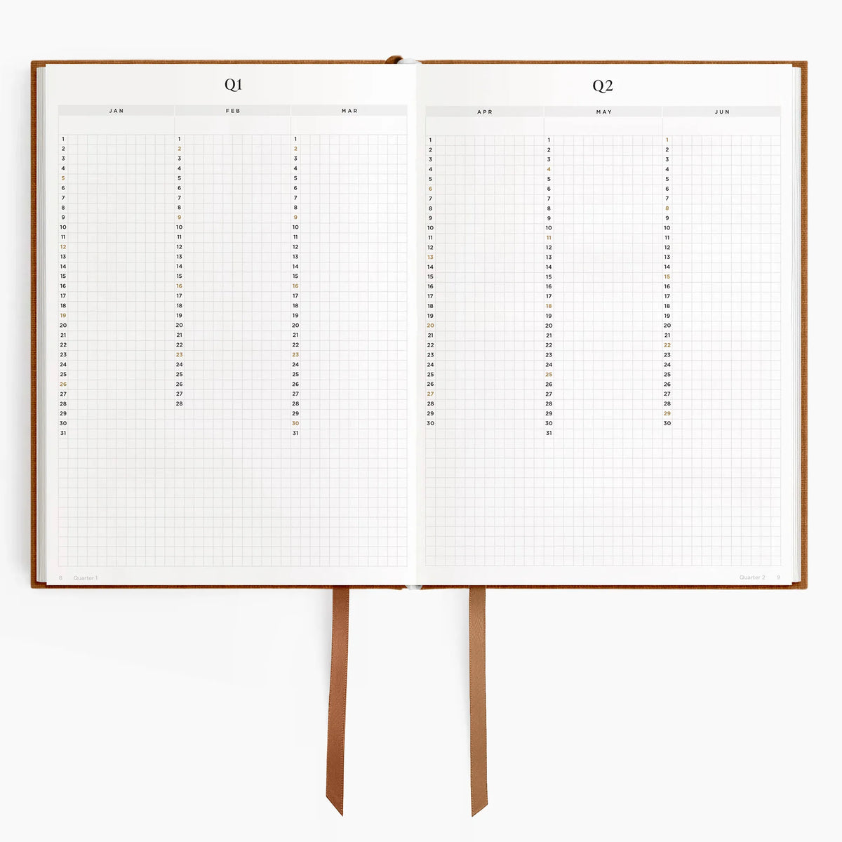 Hemlock & Oak dated planners in Autumnal #color_autumnal