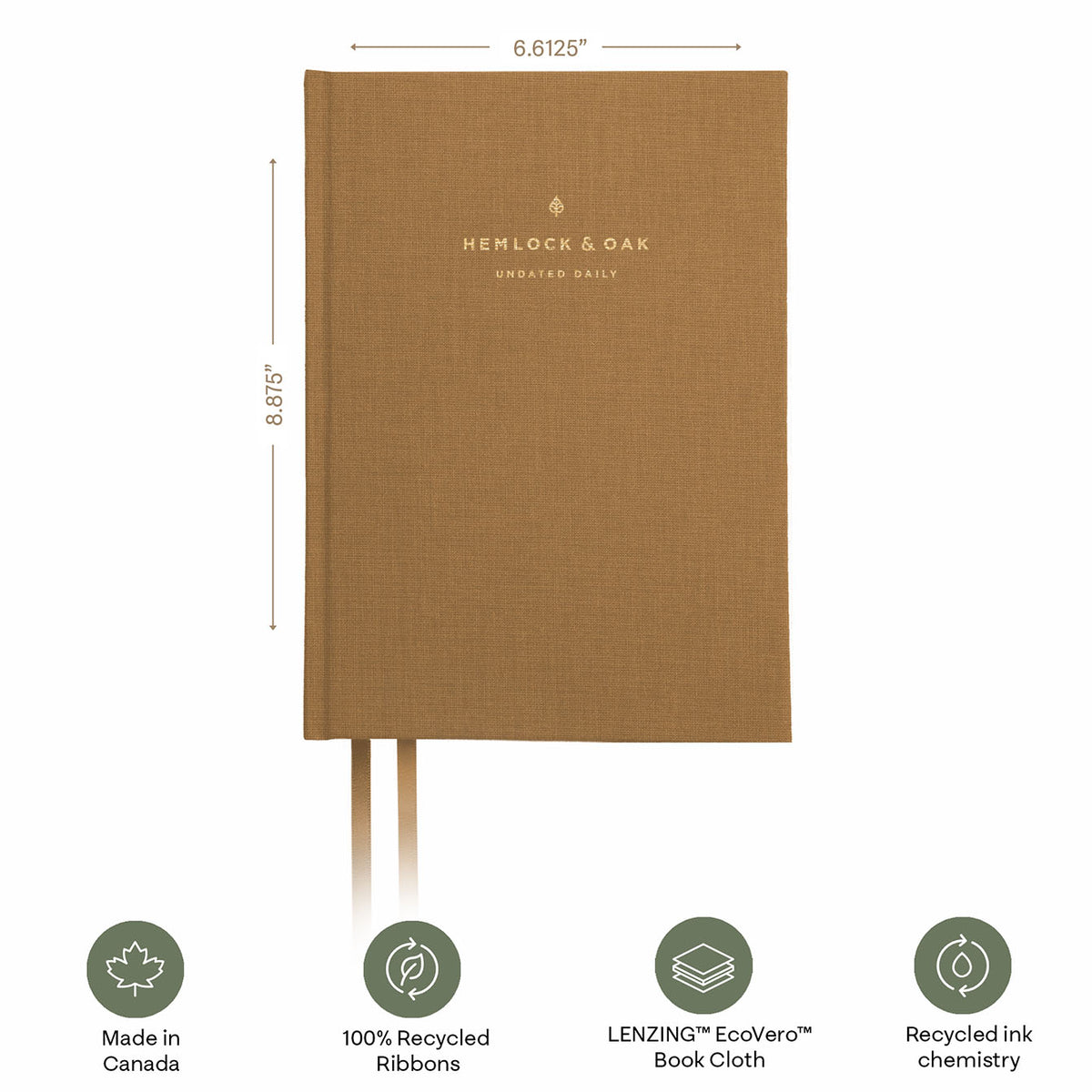 Undated Daily Planner (6-Month, Hardcover, 120gsm) in Buttercup #color_buttercup
