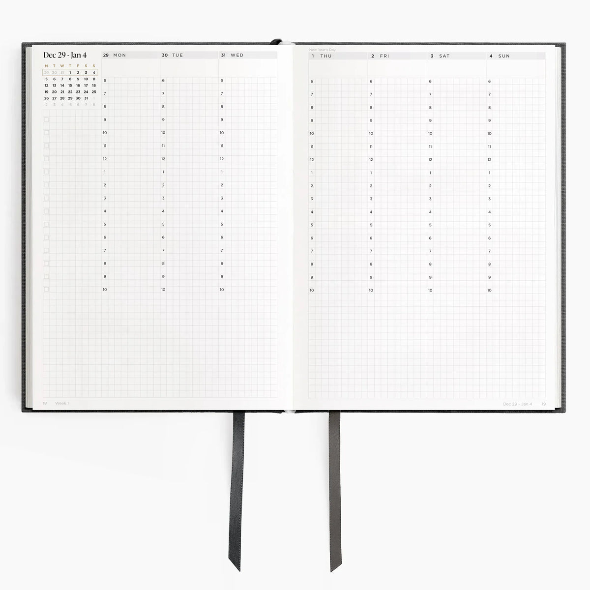 2026 B5 Minimalist Planner (Hardcover) in Charbon #color_charbon