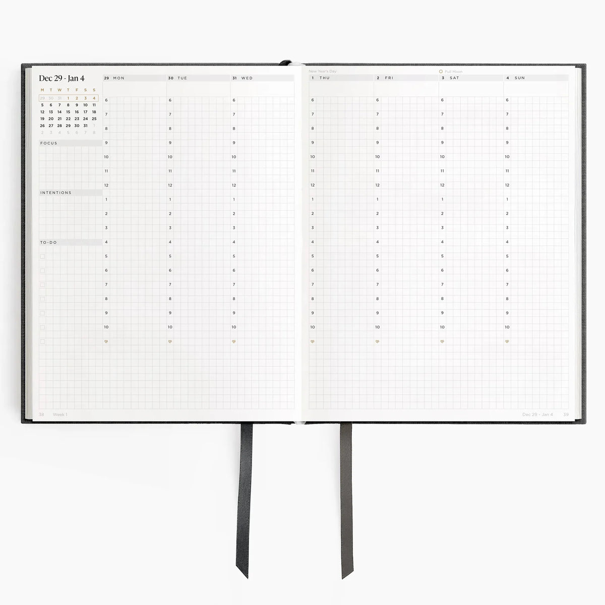 2026 Weekly Planner (Hardcover) in Charbon #color_charbon