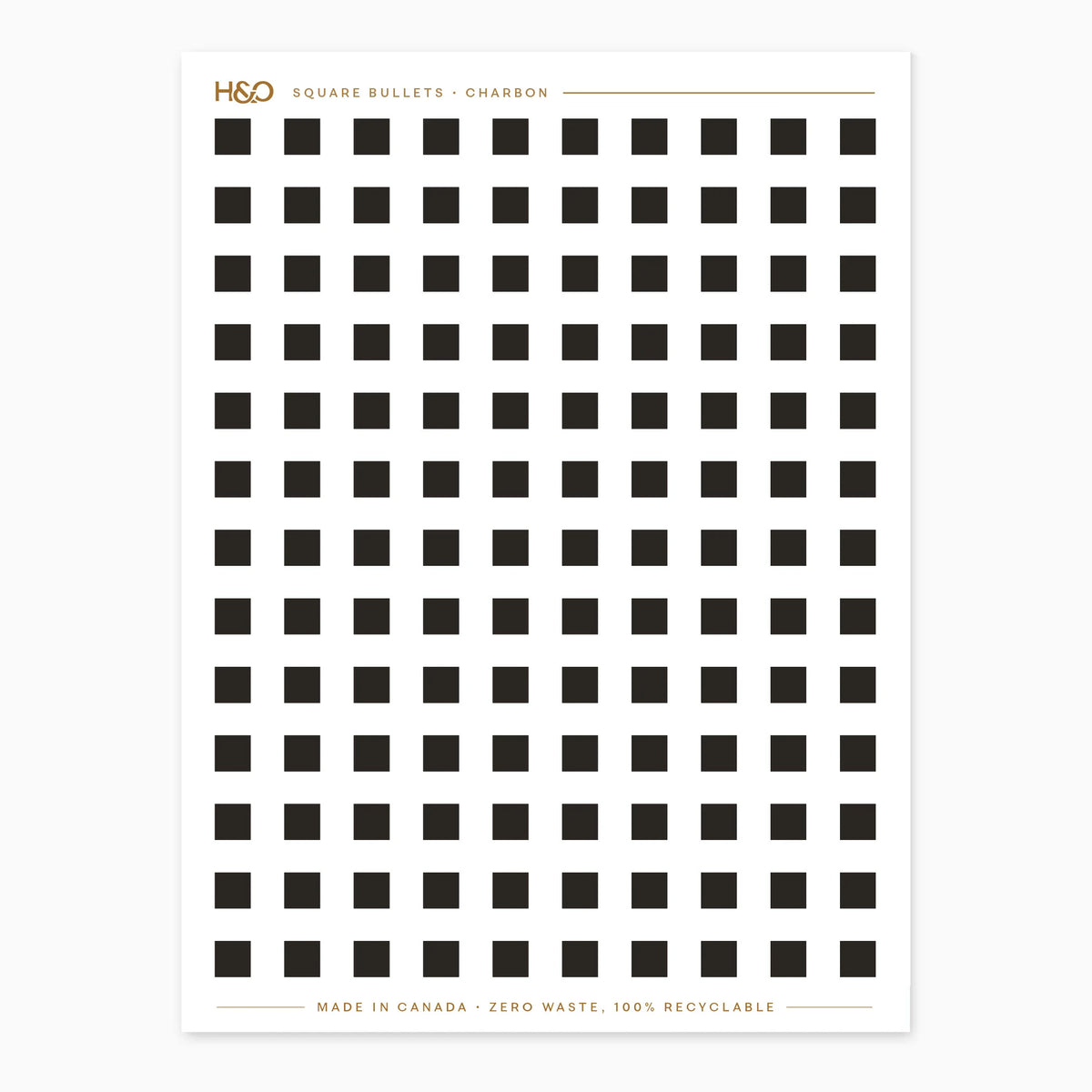 Square Bullets Stickers in Charbon #color_charbon