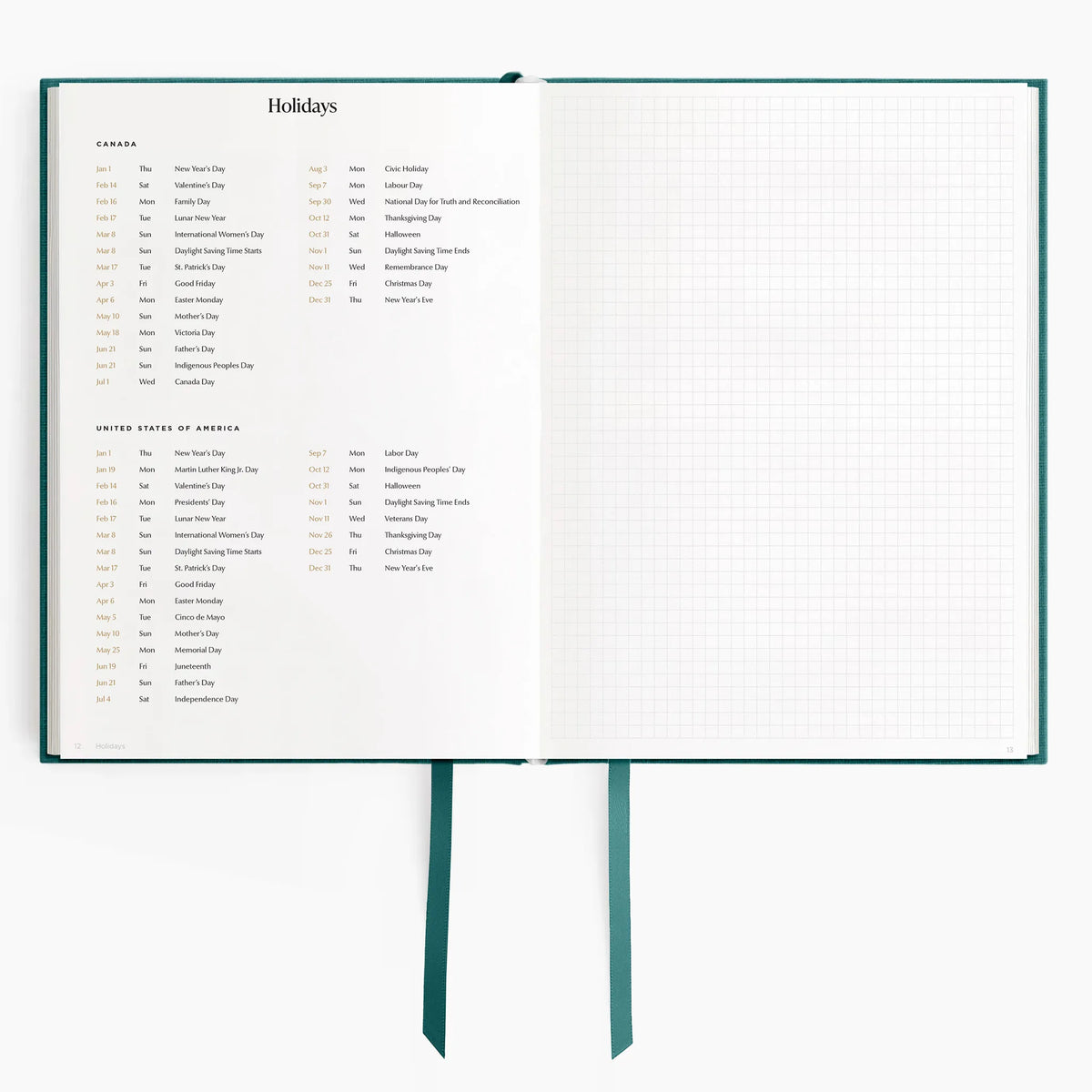 Hemlock & Oak dated planners in Enchanted Forest #color_enchanted forest
