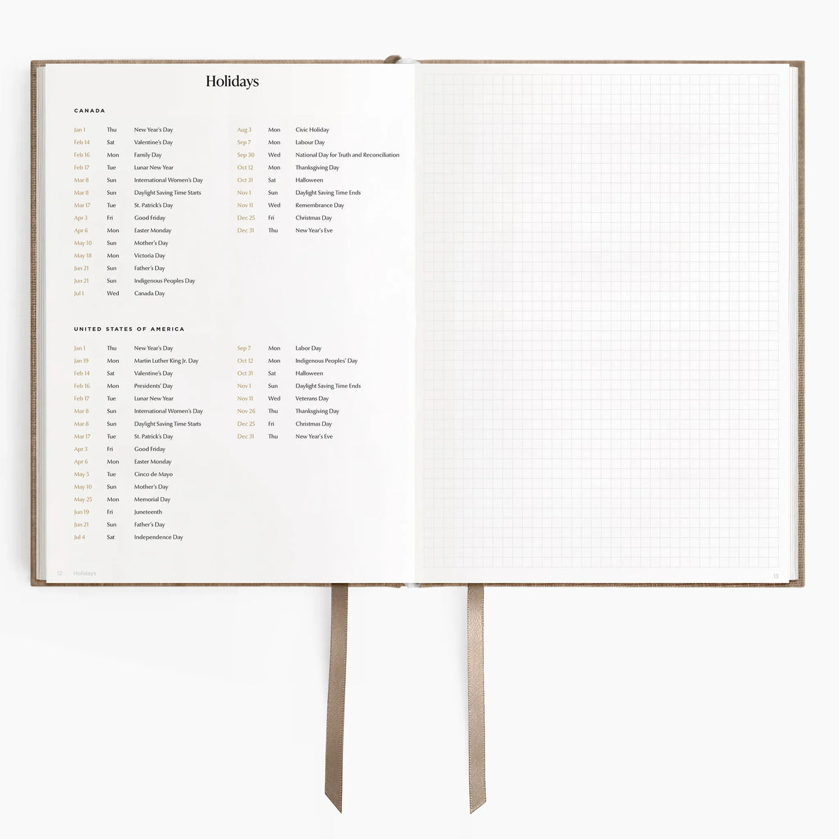 Hemlock & Oak dated planners in Fawn #color_fawn