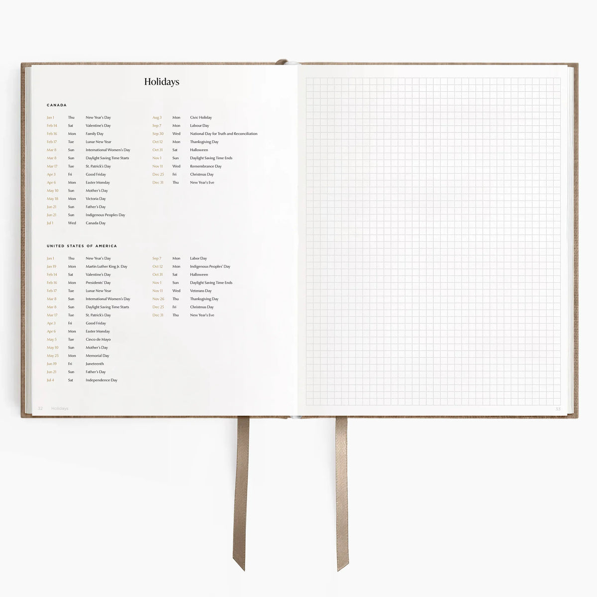 Hemlock & Oak dated planners in Fawn #color_fawn