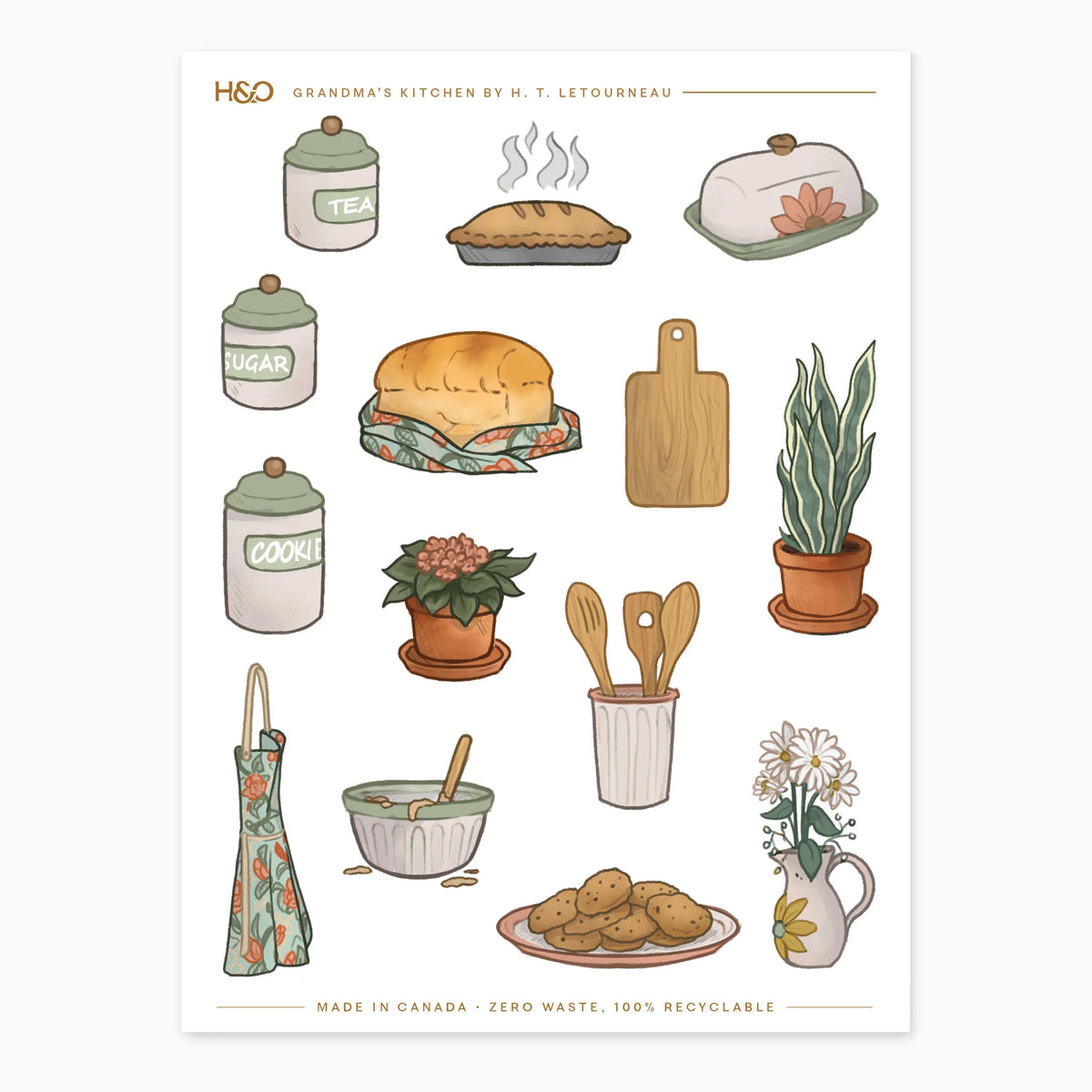 Grandma's Kitchen Stickers - detail view