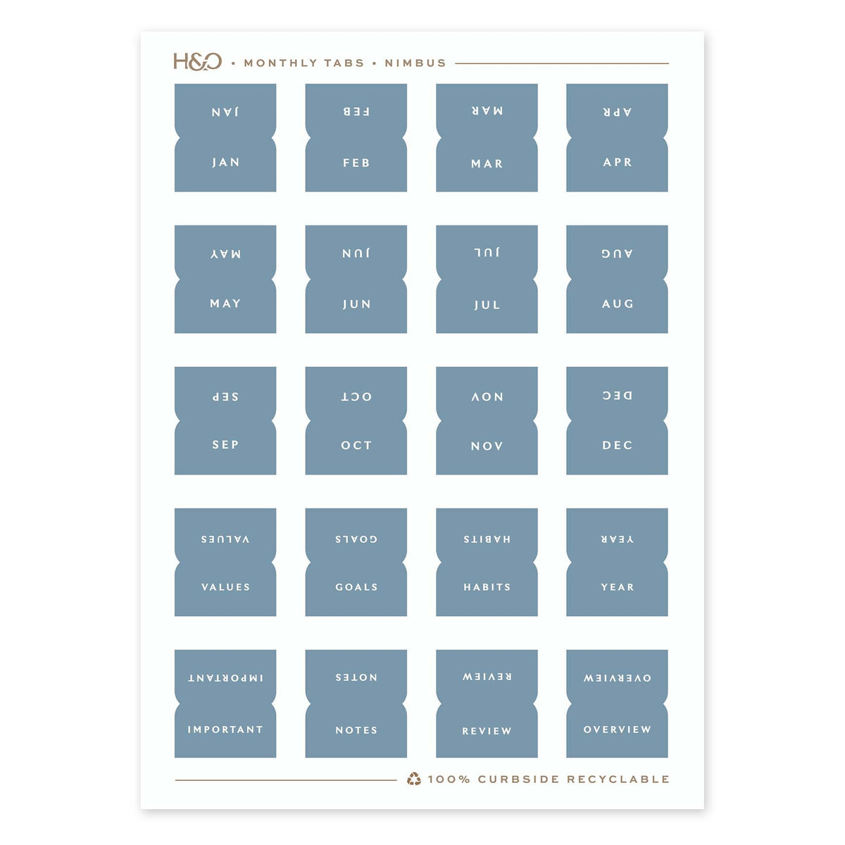 Monthly Tabs in Nimbus #color_nimbus