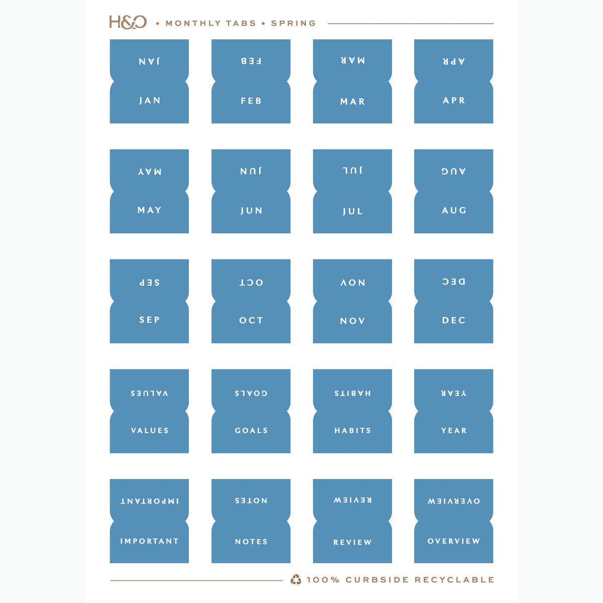 Monthly Tabs in Spring #color_spring