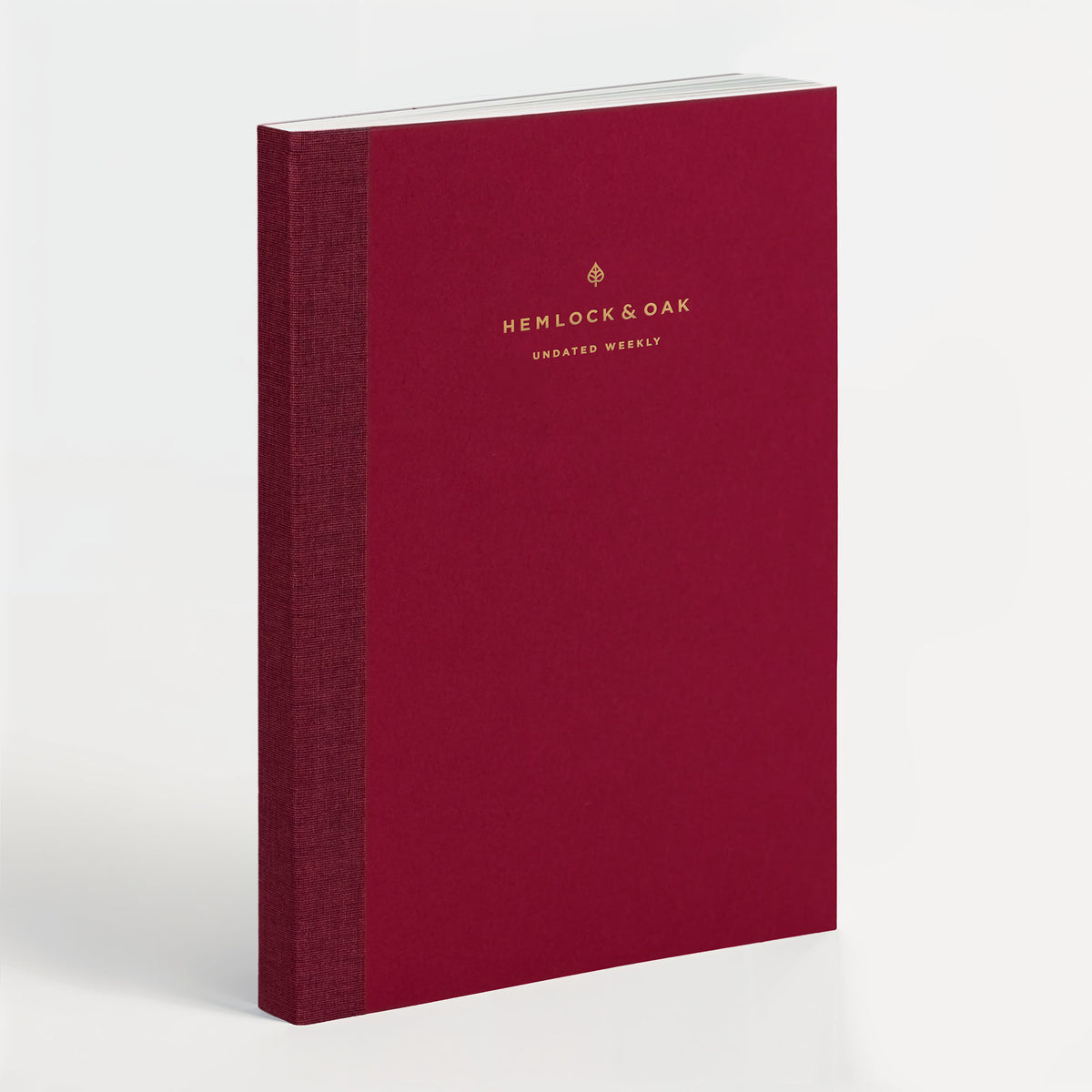Undated Vertical Weekly Planner (12-Month, Paper Flex, 120gsm) in Scarlet Oak #color_scarlet oak