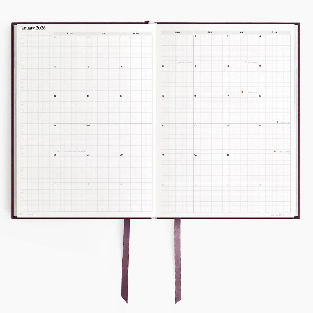 Hemlock & Oak dated planners in Plum #color_plum