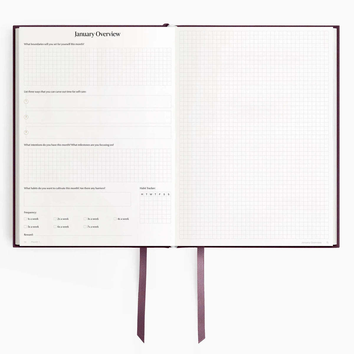 Hemlock & Oak dated planners in Plum #color_plum