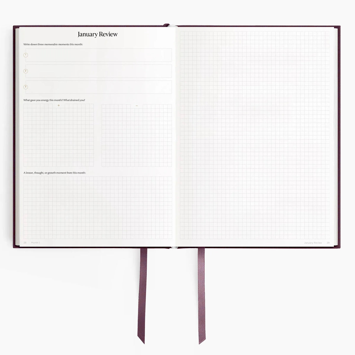 Hemlock & Oak dated planners in Plum #color_plum