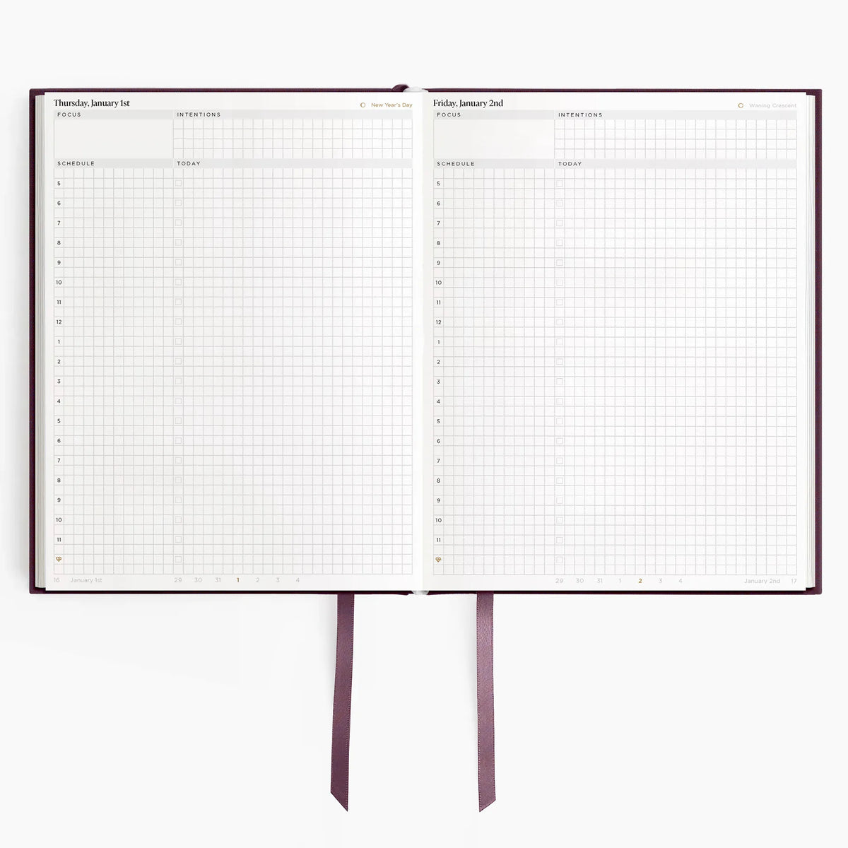 Hemlock & Oak dated planners in Plum #color_plum