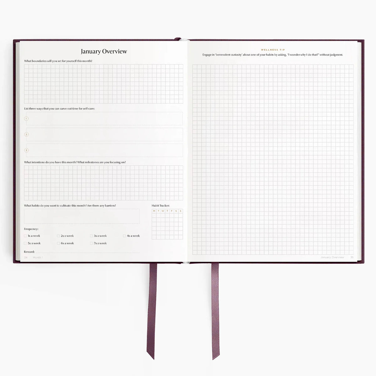 Hemlock & Oak dated planners in Plum #color_plum