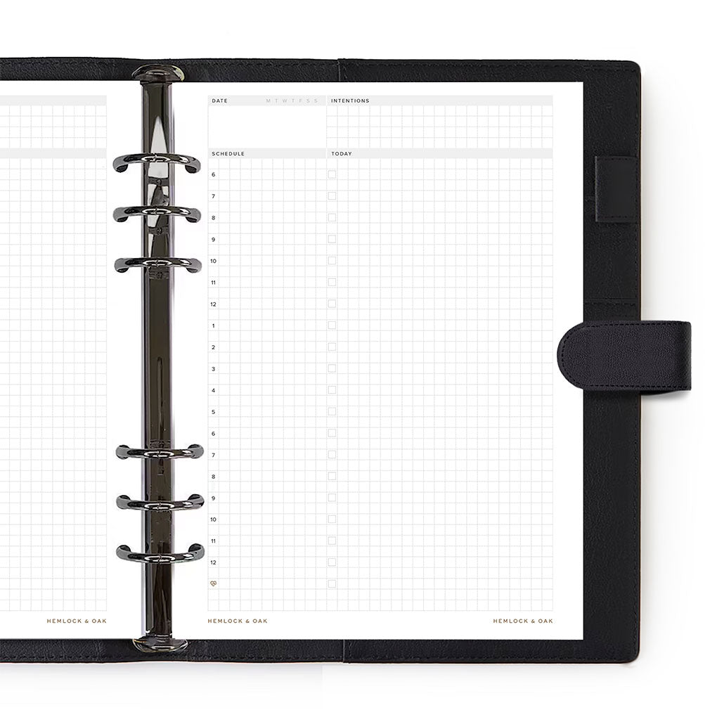 Undated Daily Inserts in Ringbound - A5 - detail view #color_ Ringbound - A5