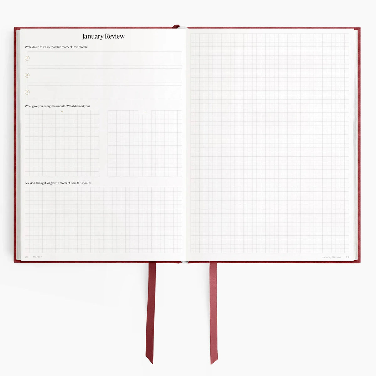 Hemlock & Oak dated planners in Scarlet Oak #color_scarlet oak