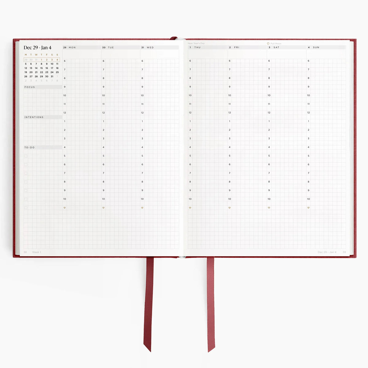 2026 Weekly Planner (Hardcover) in Scarlet Oak #color_scarlet oak