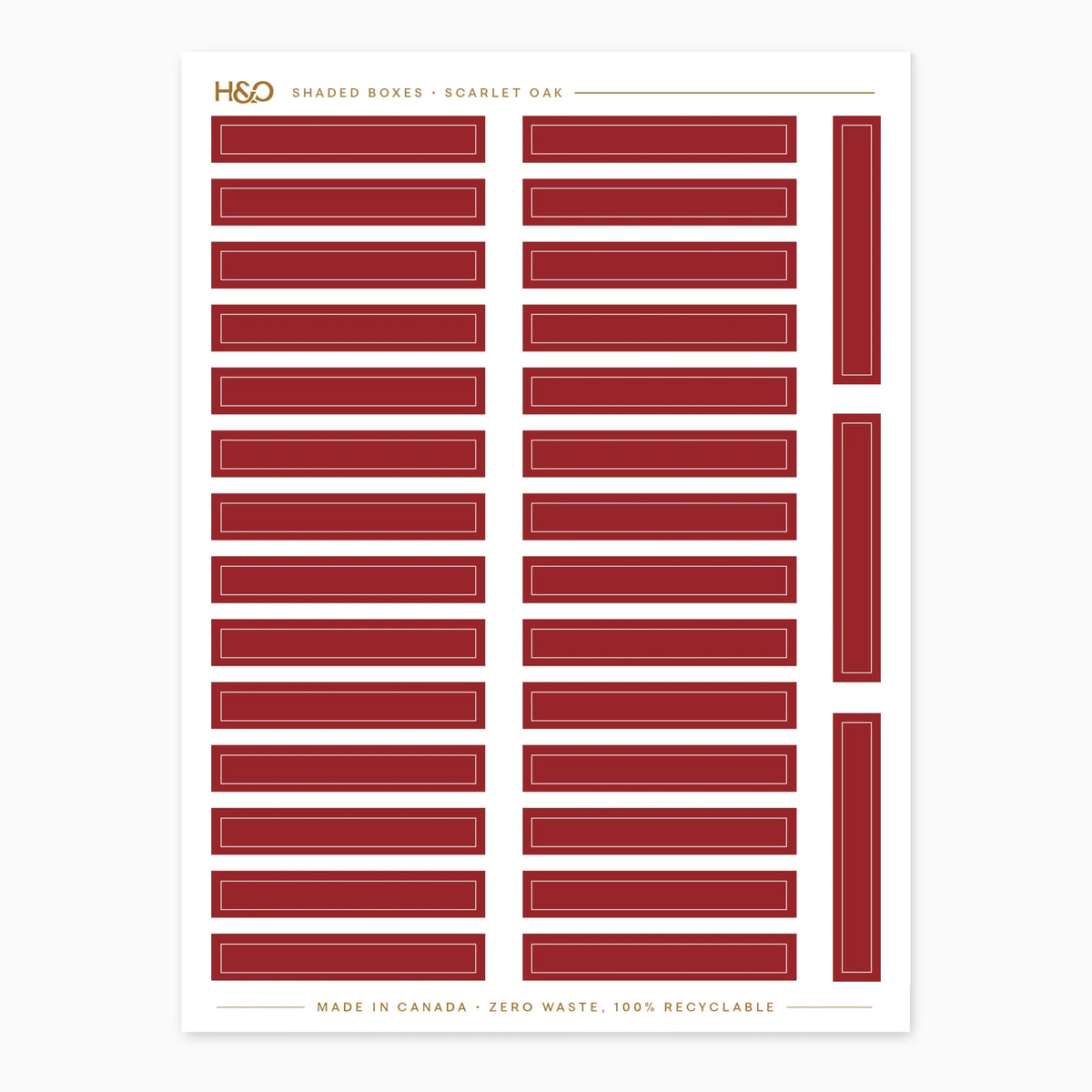 Shaded Box Stickers in Scarlet Oak #color_scarlet oak