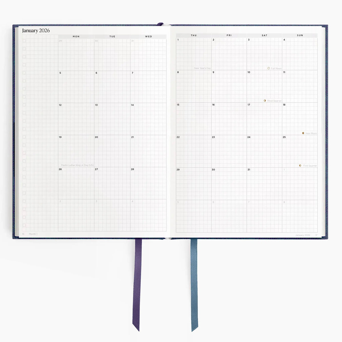 Hemlock & Oak dated planners in Wild Indigo #color_wild indigo