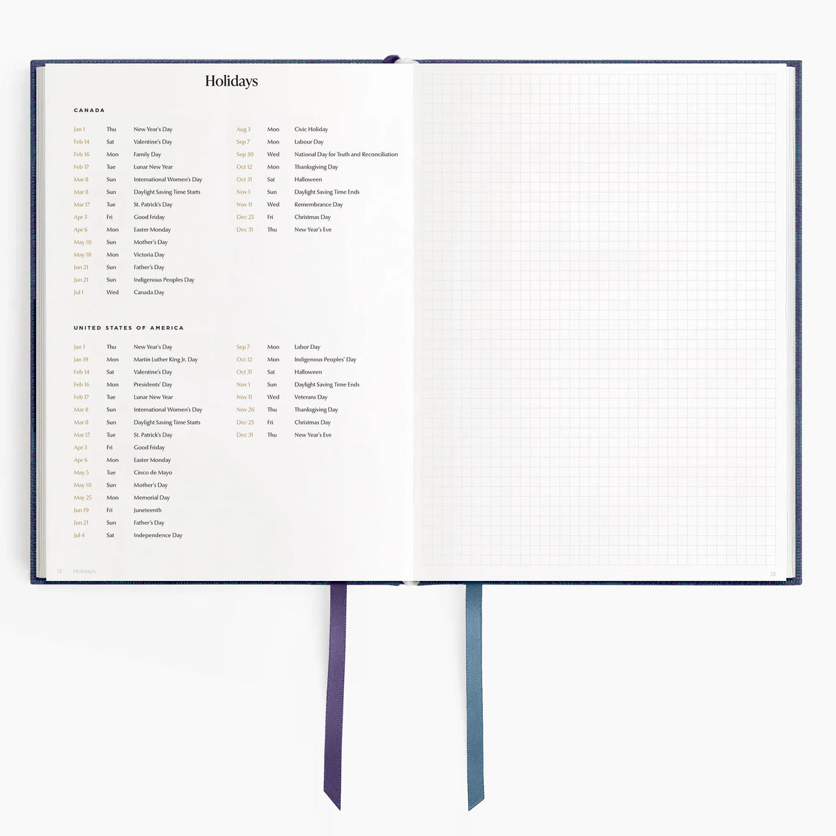 Hemlock & Oak dated planners in Wild Indigo #color_wild indigo