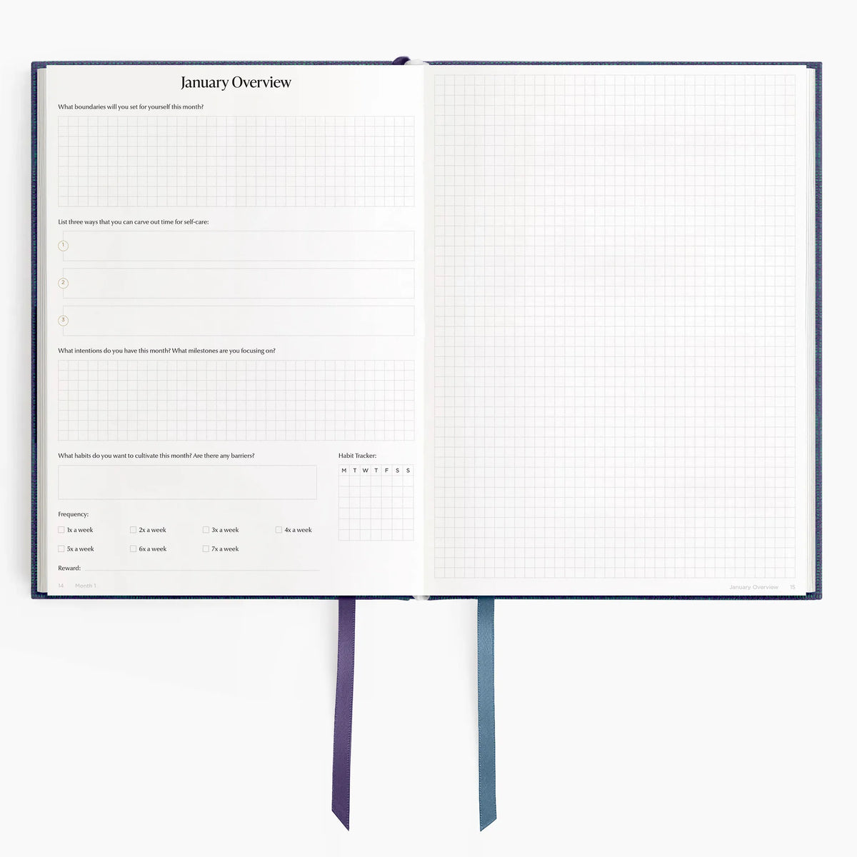 Hemlock & Oak dated planners in Wild Indigo #color_wild indigo