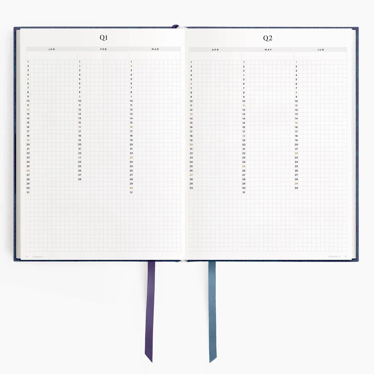 Hemlock & Oak dated planners in Wild Indigo #color_wild indigo