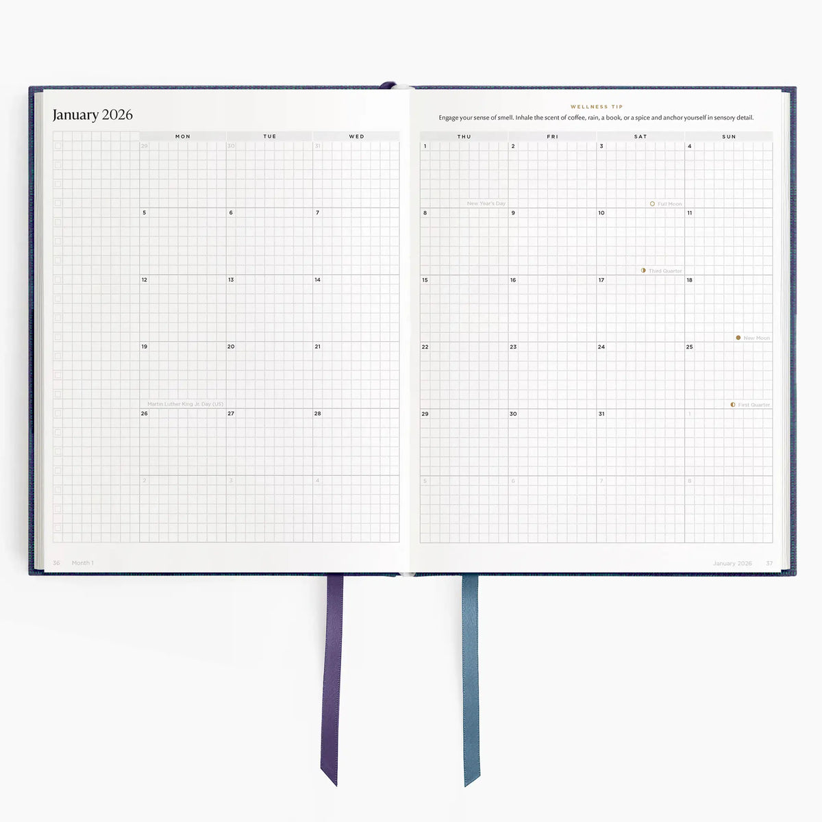 2026 Weekly Planner (Hardcover) in Wild Indigo #color_wild indigo