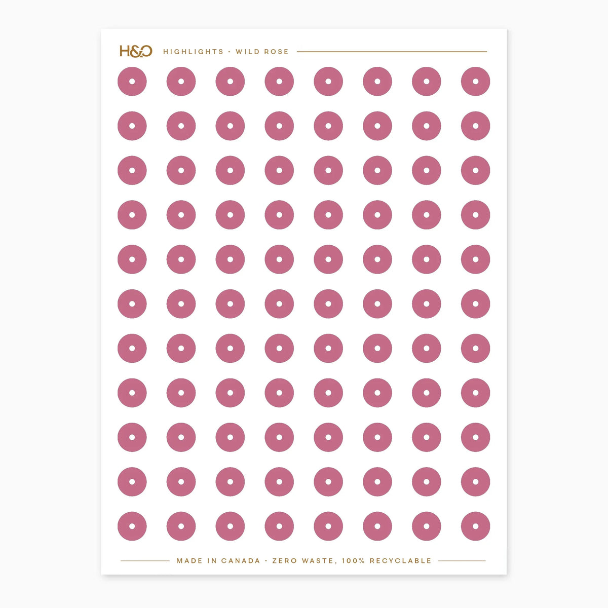 Highlights planner stickers in Wild Rose, Hemlock & Oak