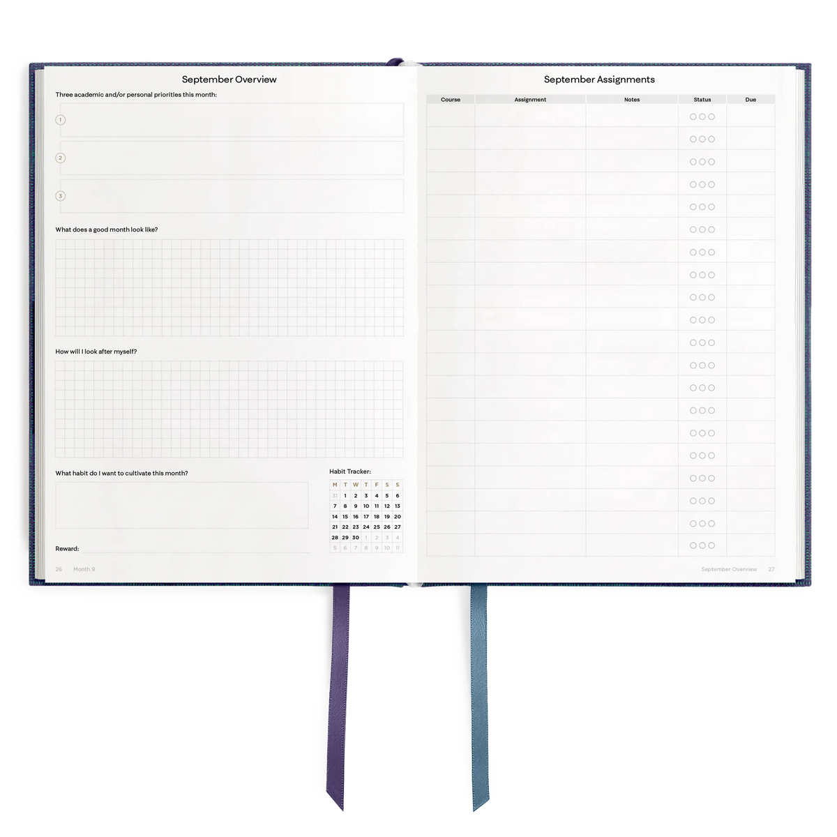 Hemlock & Oak dated planners in Wild Indigo #color_wild indigo