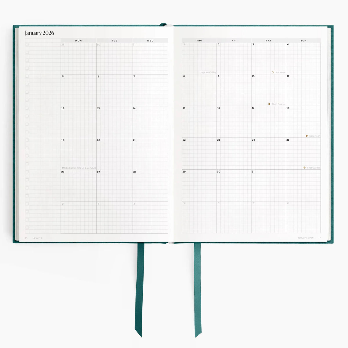 2026 B5 Minimalist Planner (Hardcover) in Enchanted Forest #color_enchanted forest