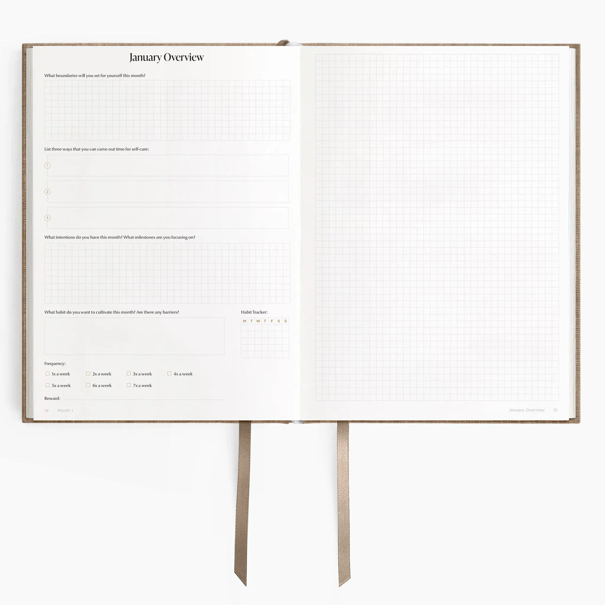 2026 B5 Minimalist Planner (Hardcover) in Fawn #color_fawn