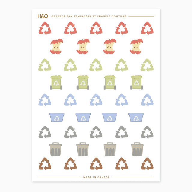 Garbage Day Reminders Stickers