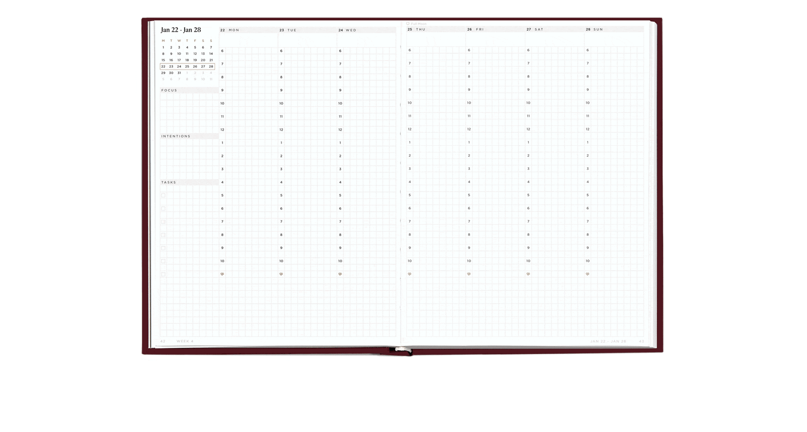 2024 Weekly Planner from Hemlock and Oak - Weekly Spread