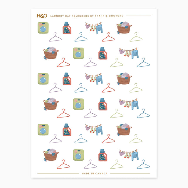 Laundry Day Reminders Stickers