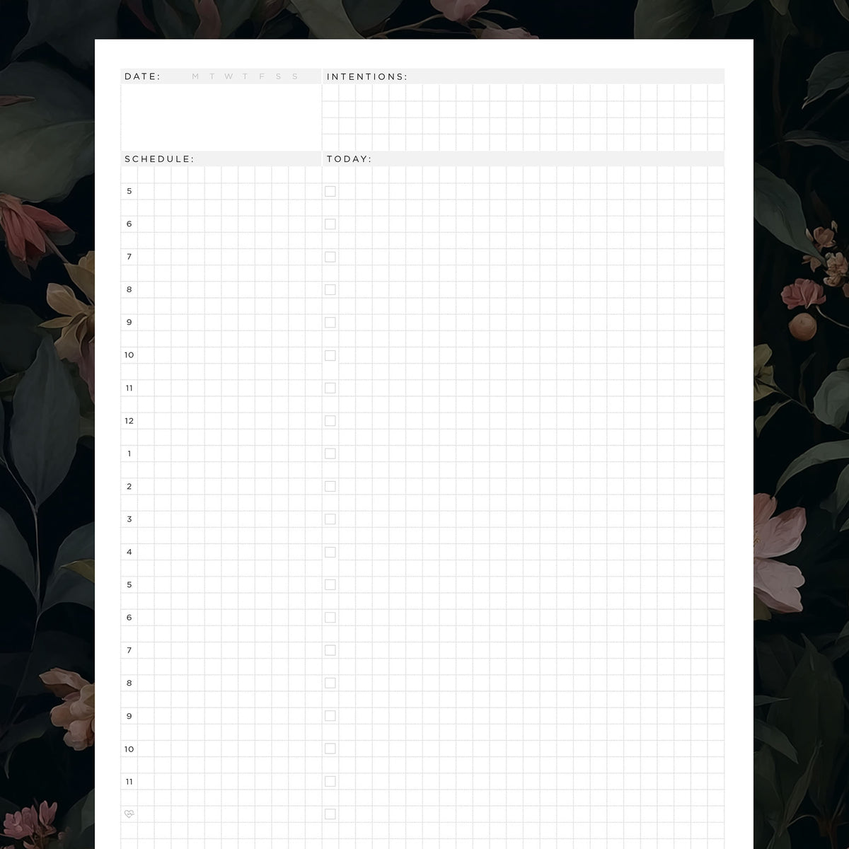 Printable Undated Weekly and Daily Planner Download - detail view #color_