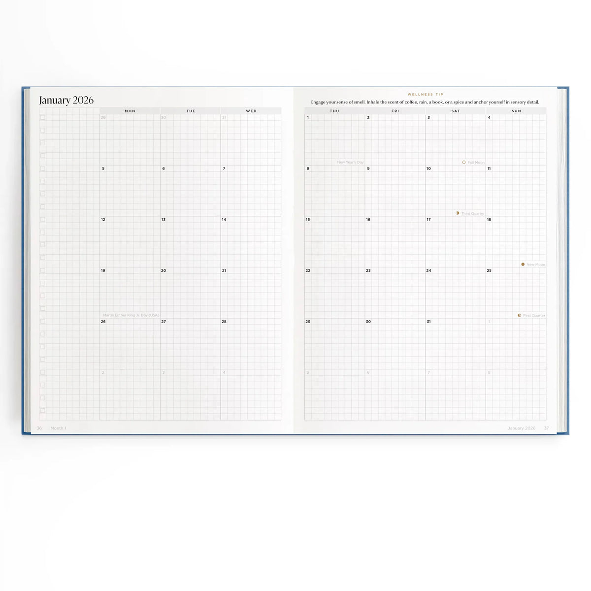 2026 Horizontal Planner (Cloth Flex) in Riviere #color_riviere