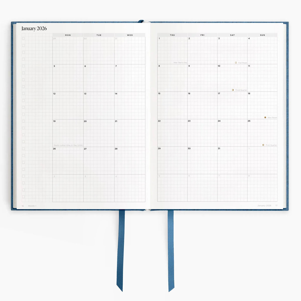 2026 B5 Minimalist Planner (Hardcover) in Riviere #color_riviere