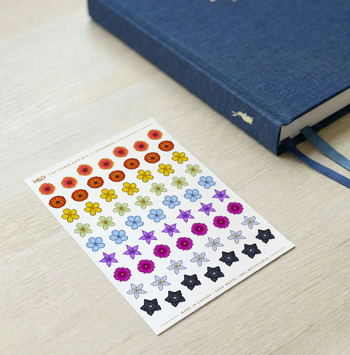 Tiny Flower Dots Stickers - detail view