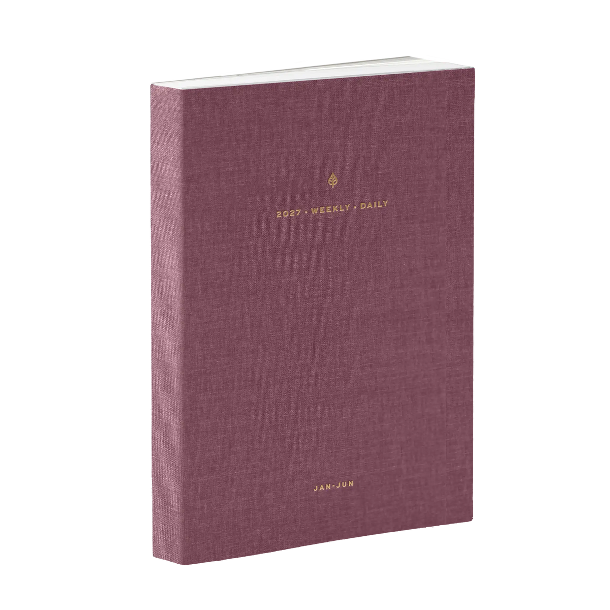 2027 Weekly & Daily Duo (Cloth Flex, A5, Archivist 120gsm, Minimalist) in Wild Rose #color_wild rose