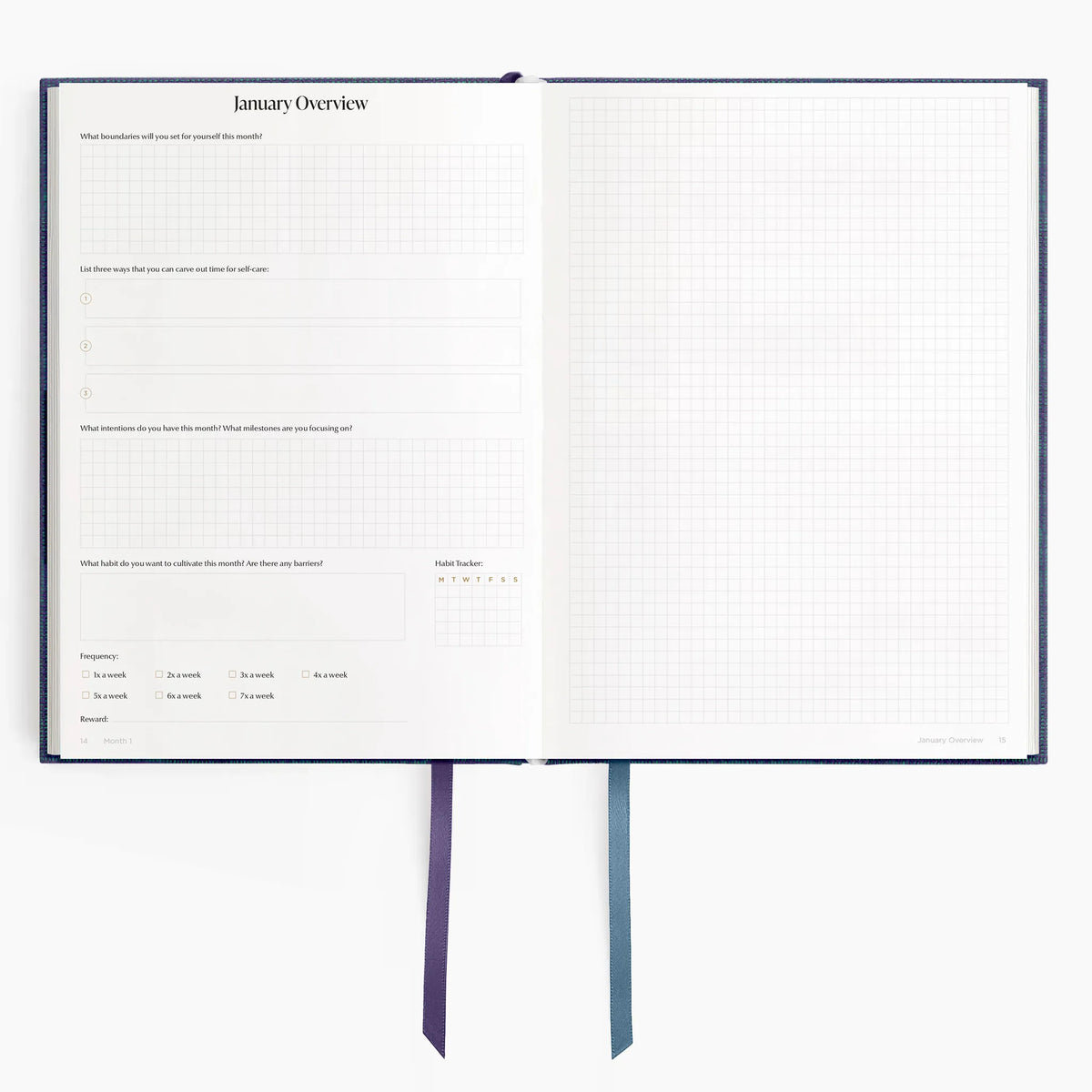 2026 B5 Minimalist Planner (Hardcover) in Wild Indigo #color_wild indigo